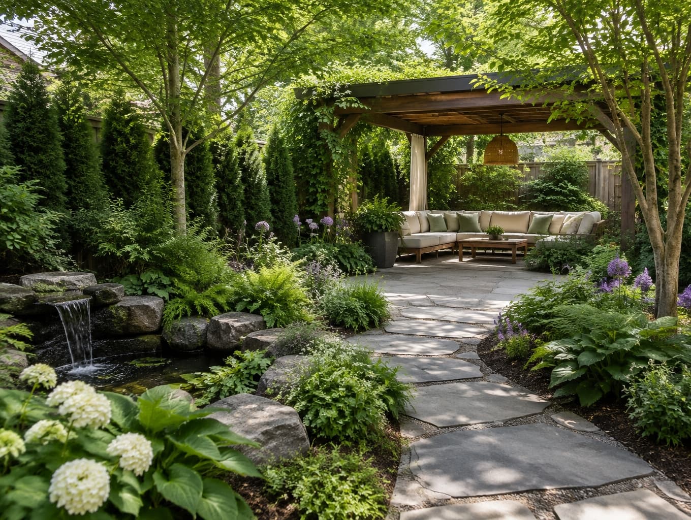 Lush and Relaxing Backyard Design