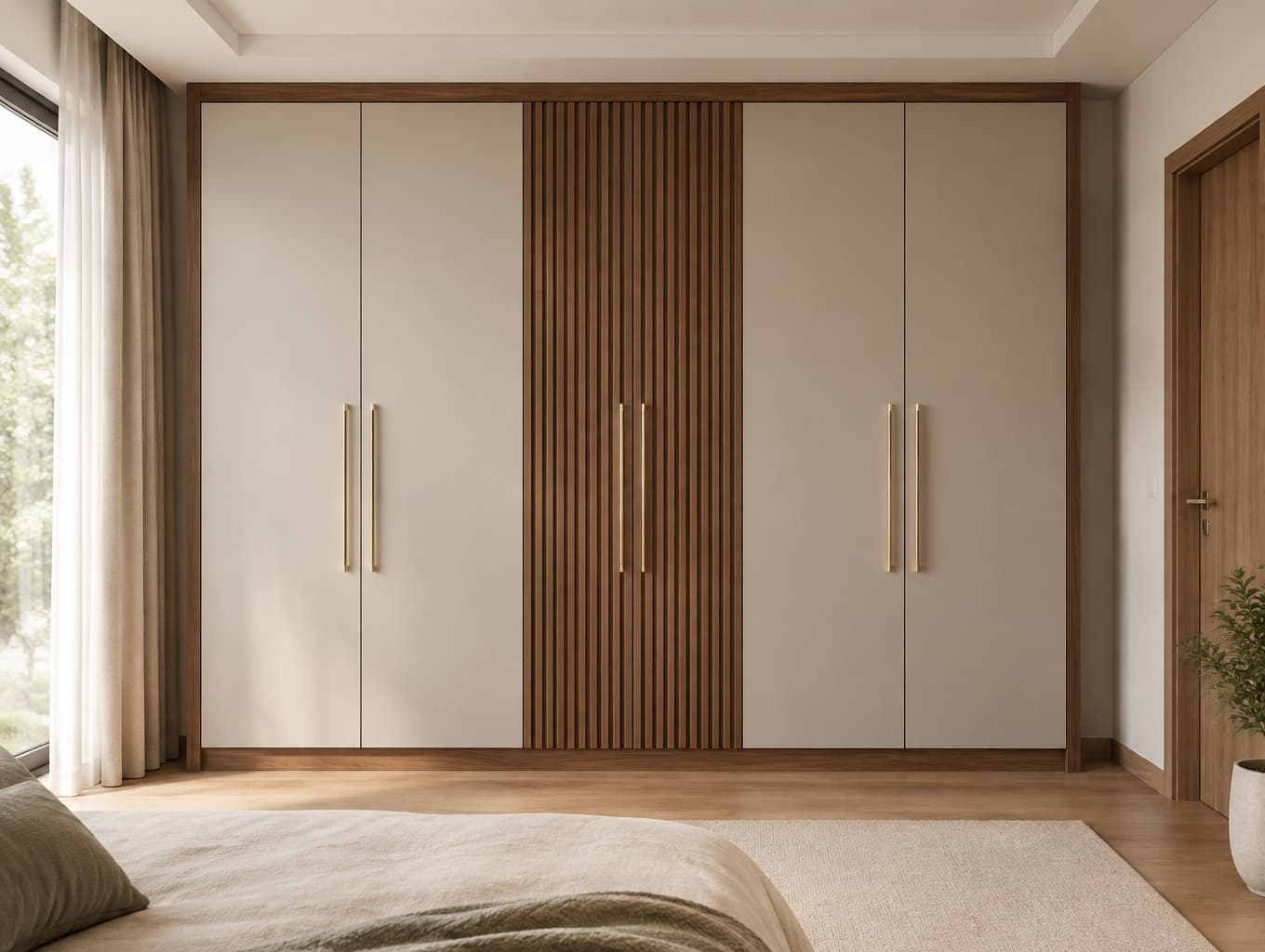 Modern Greige Wardrobe for Your Bedroom