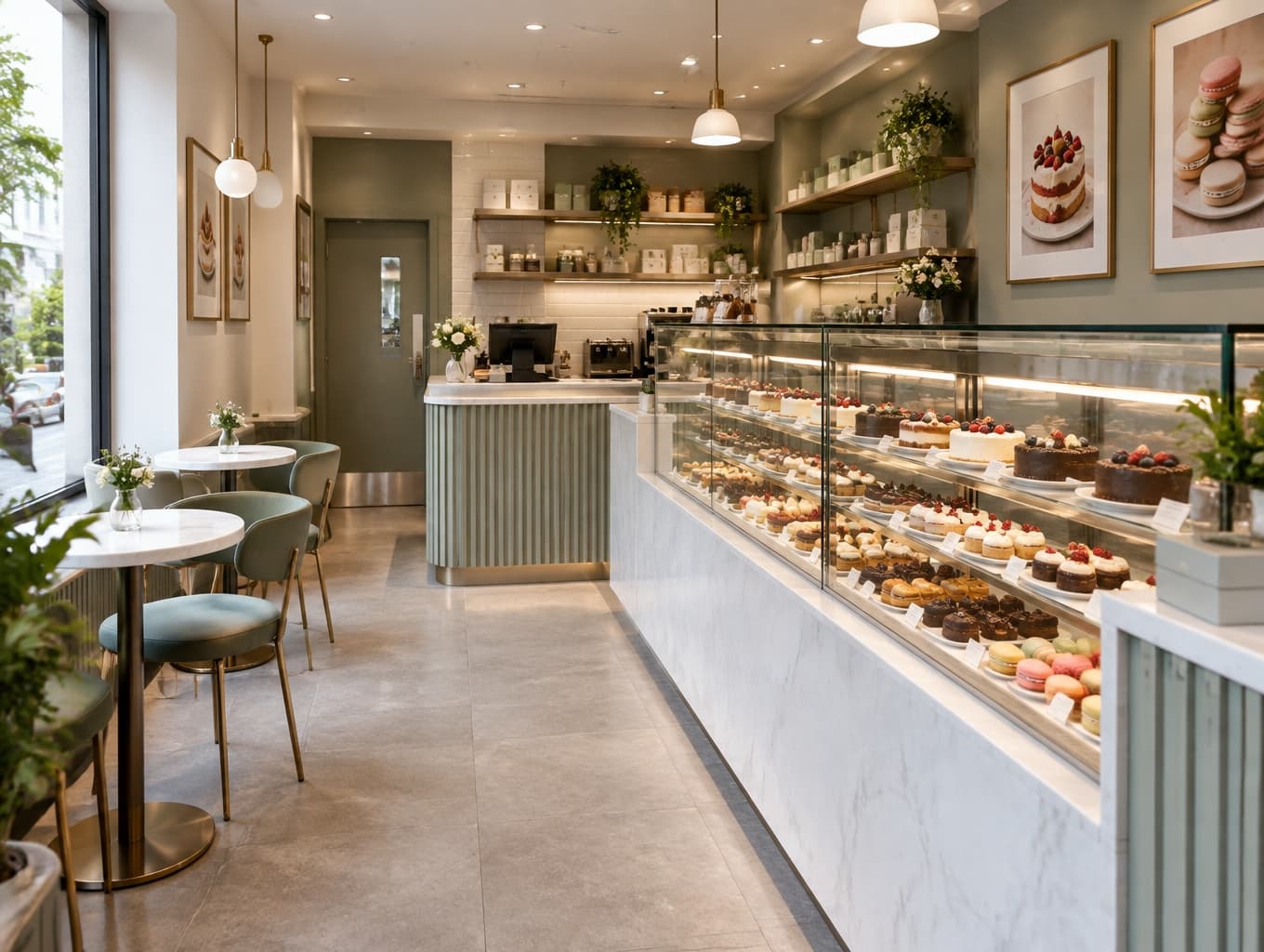 Elegant Patisserie Interior Concept