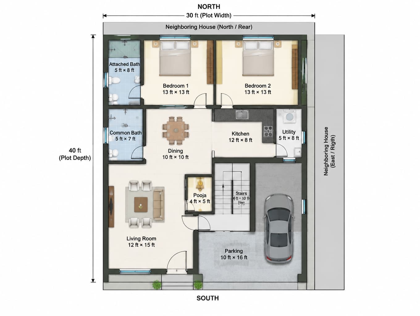 Efficient Residential Floor Plan Design