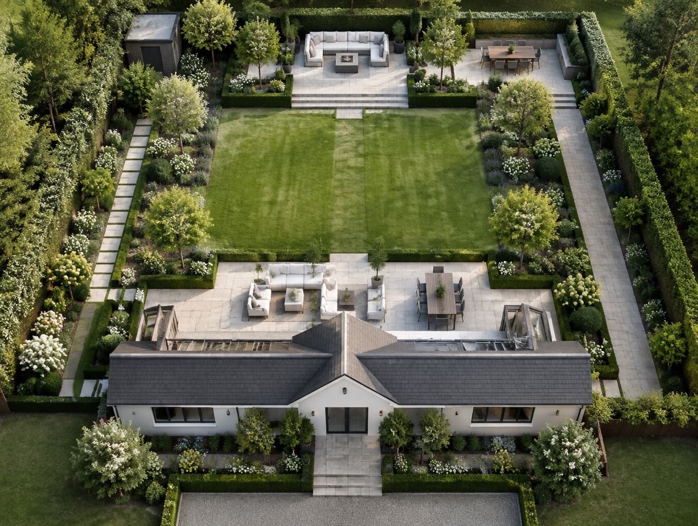 Elegant Family Garden Design Concept