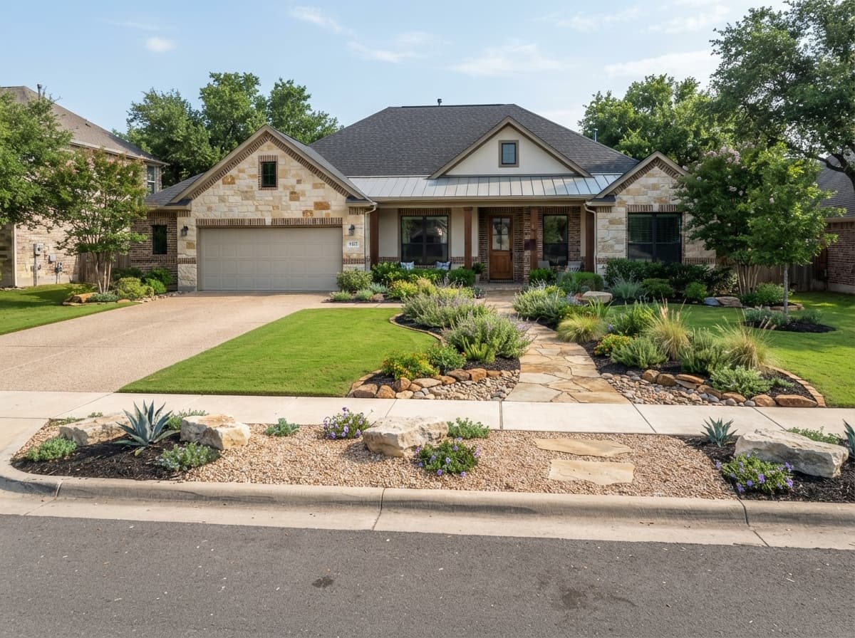 Elegant Texas Front Yard Landscape Design
