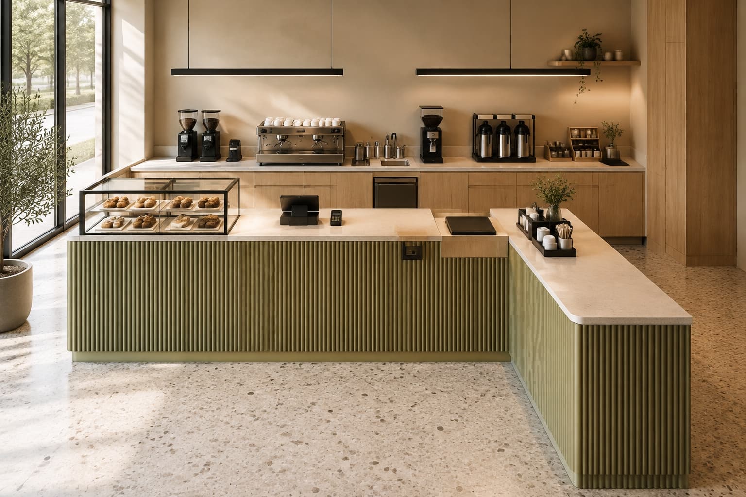 Modern Coffee Bar Architectural Visualization
