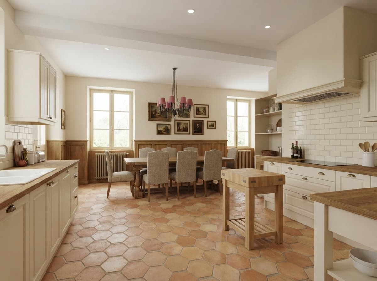 Stylish Open-Plan Kitchen and Dining Area