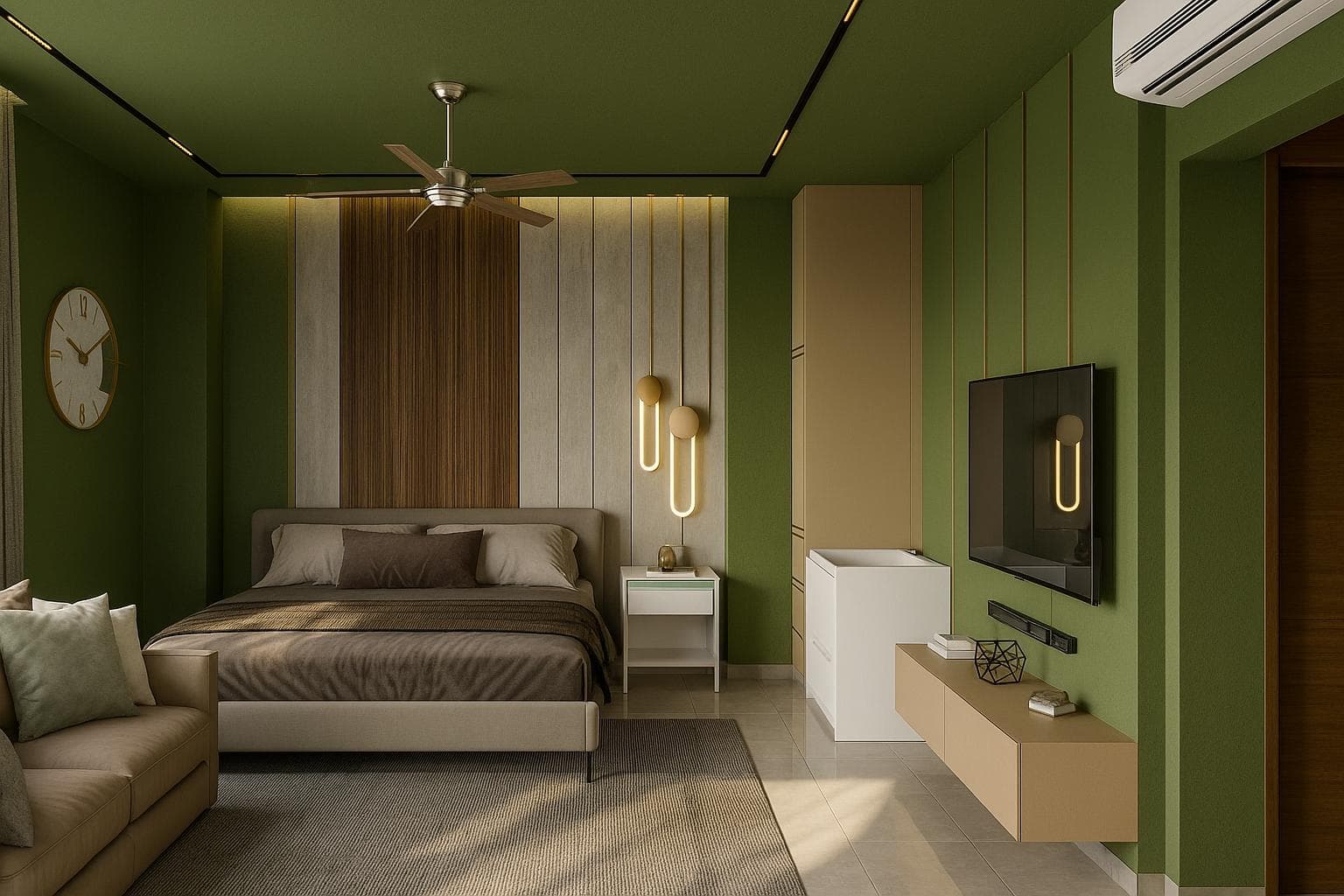 Repaint walls (with masking)