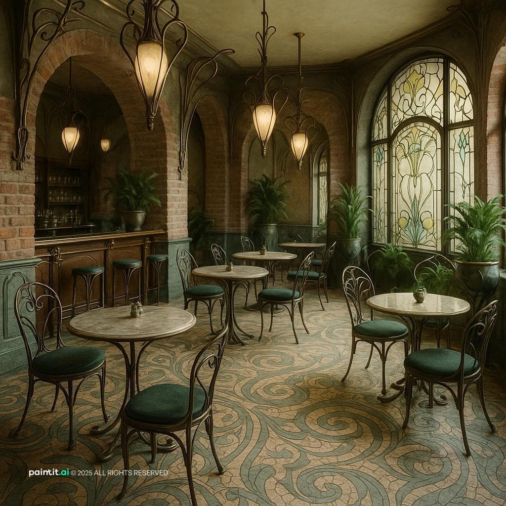 Stunning Art Nouveau Cafe Interior