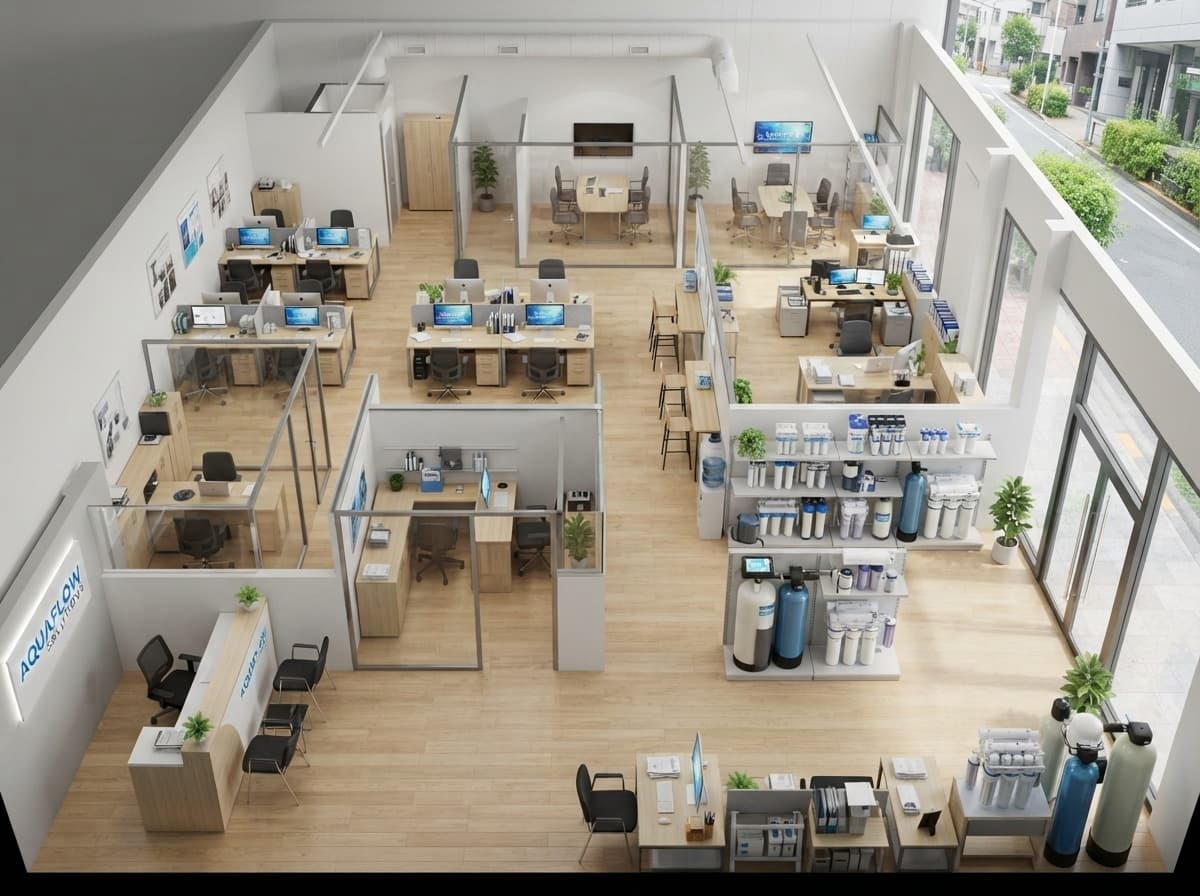 Efficient Water-Treatment Office Layout