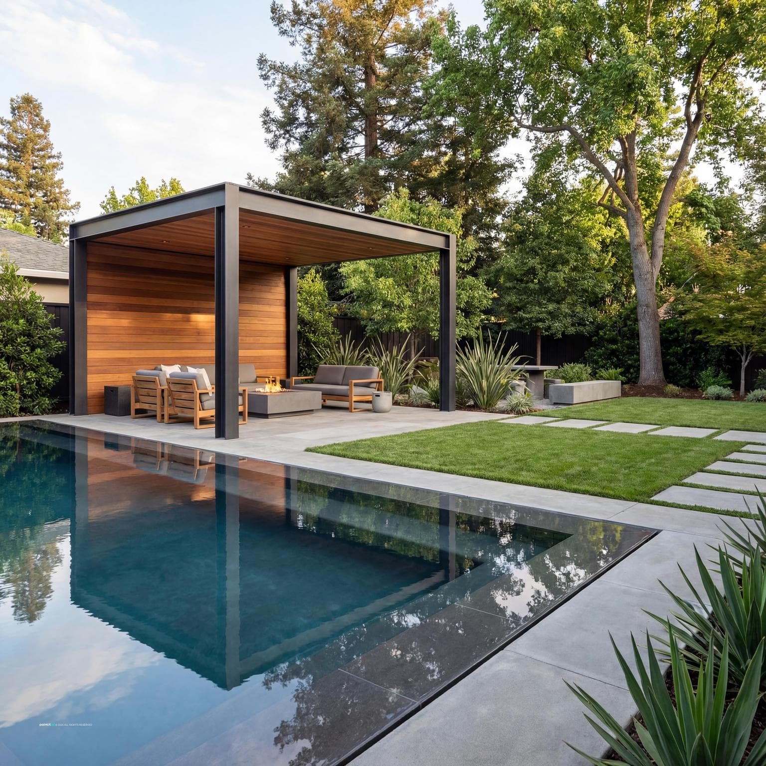 Stunning Minimalist Backyard Oasis