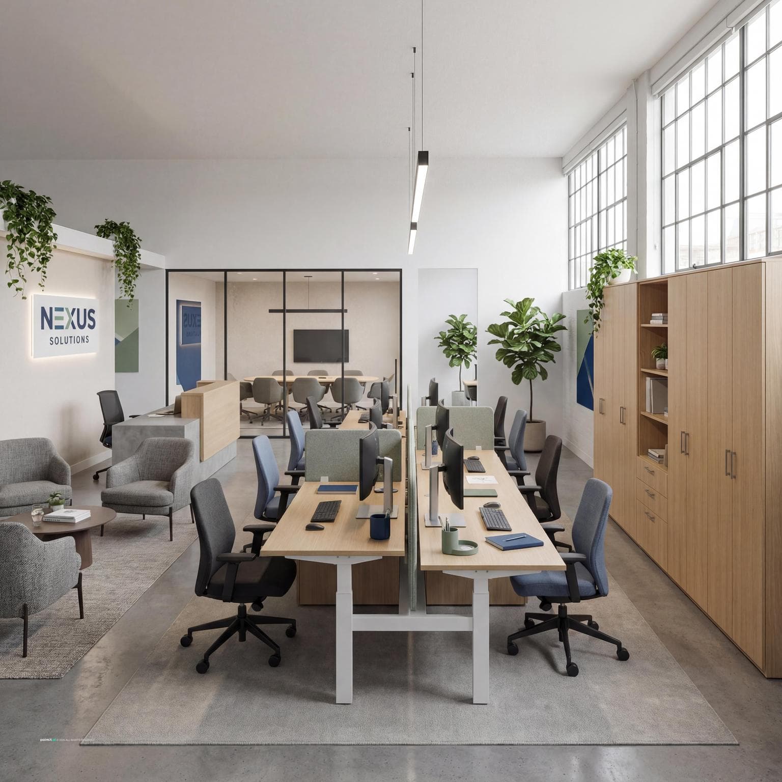 L-Shaped Modern Office Space Inspiration