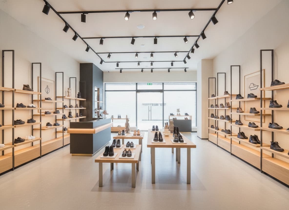 Elegant Shoe Store Design Concept