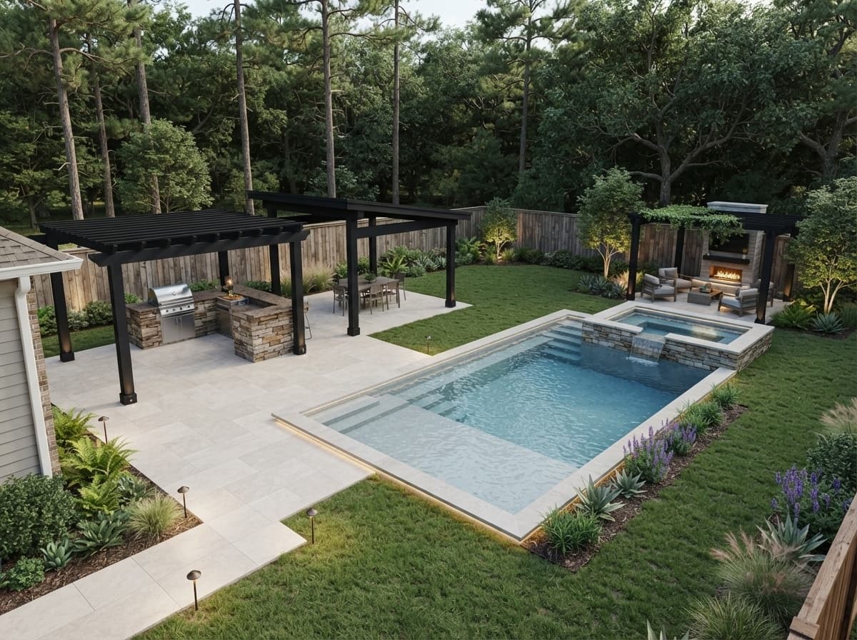 Stunning Backyard Landscape Architecture Concept
