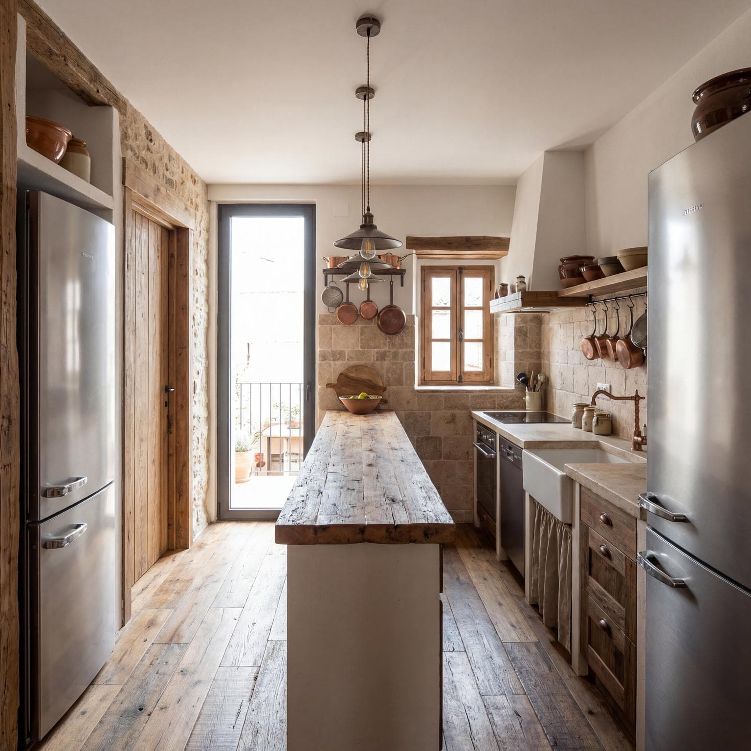Charming Rustic Kitchen with Natural Light