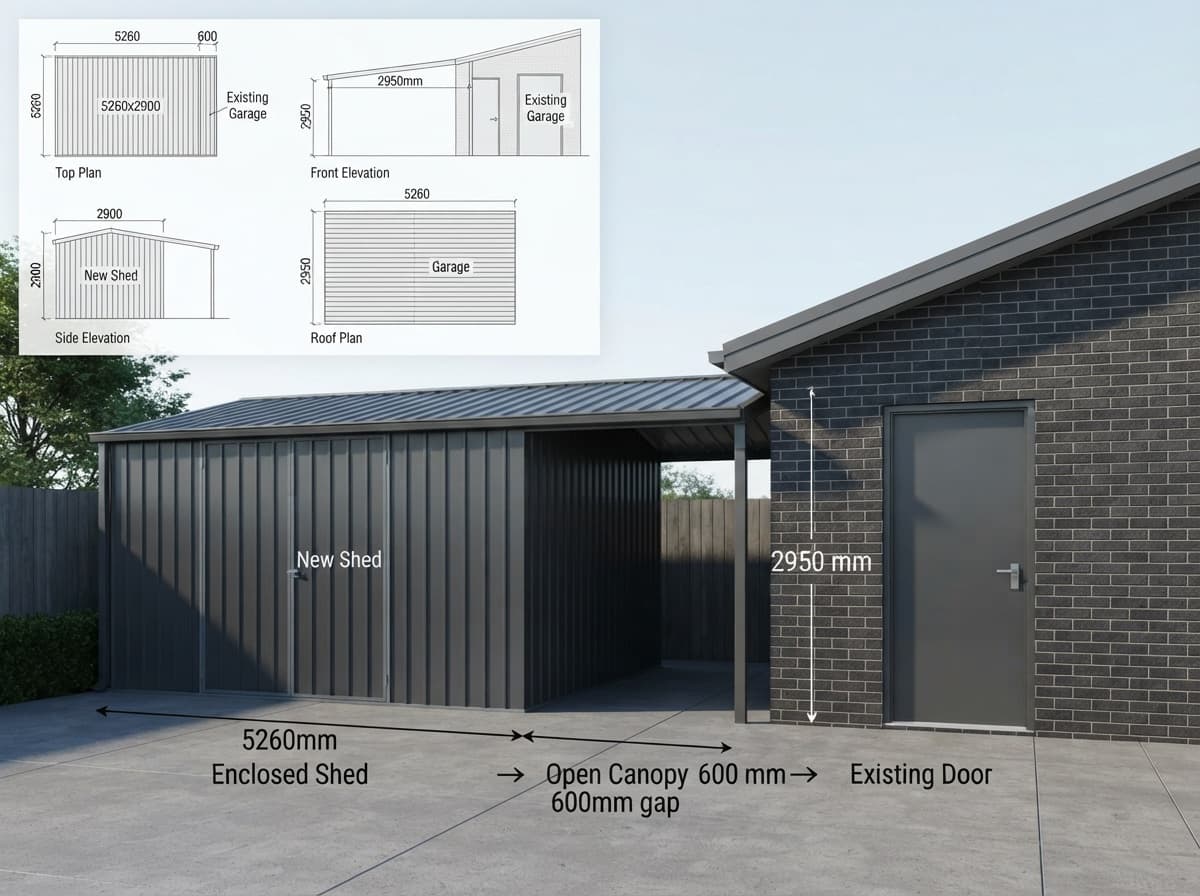 Architectural Visualization of Garage and Shed