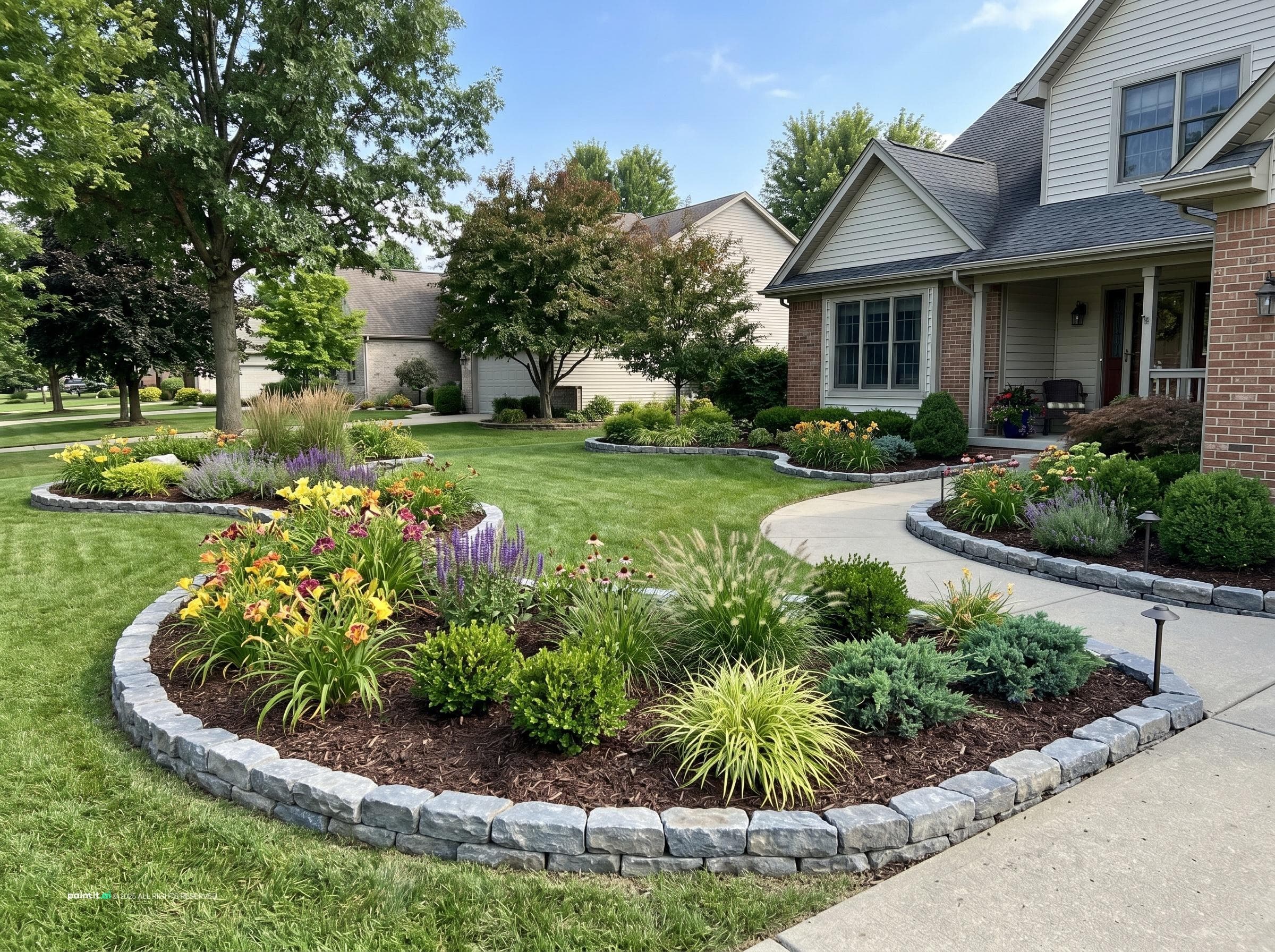Charming Suburban Front Yard Design Ideas