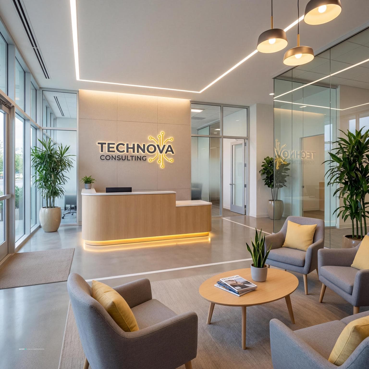 Stylish Corporate Reception Area