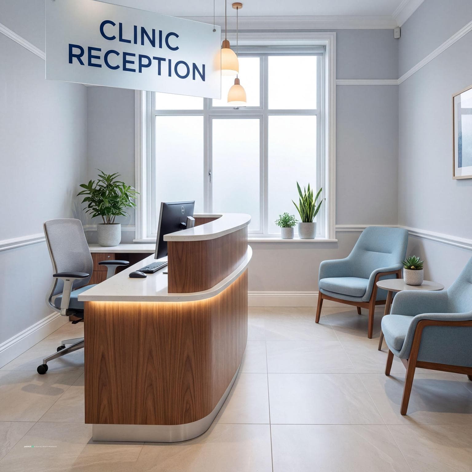 Stylish Clinic Reception Area Design