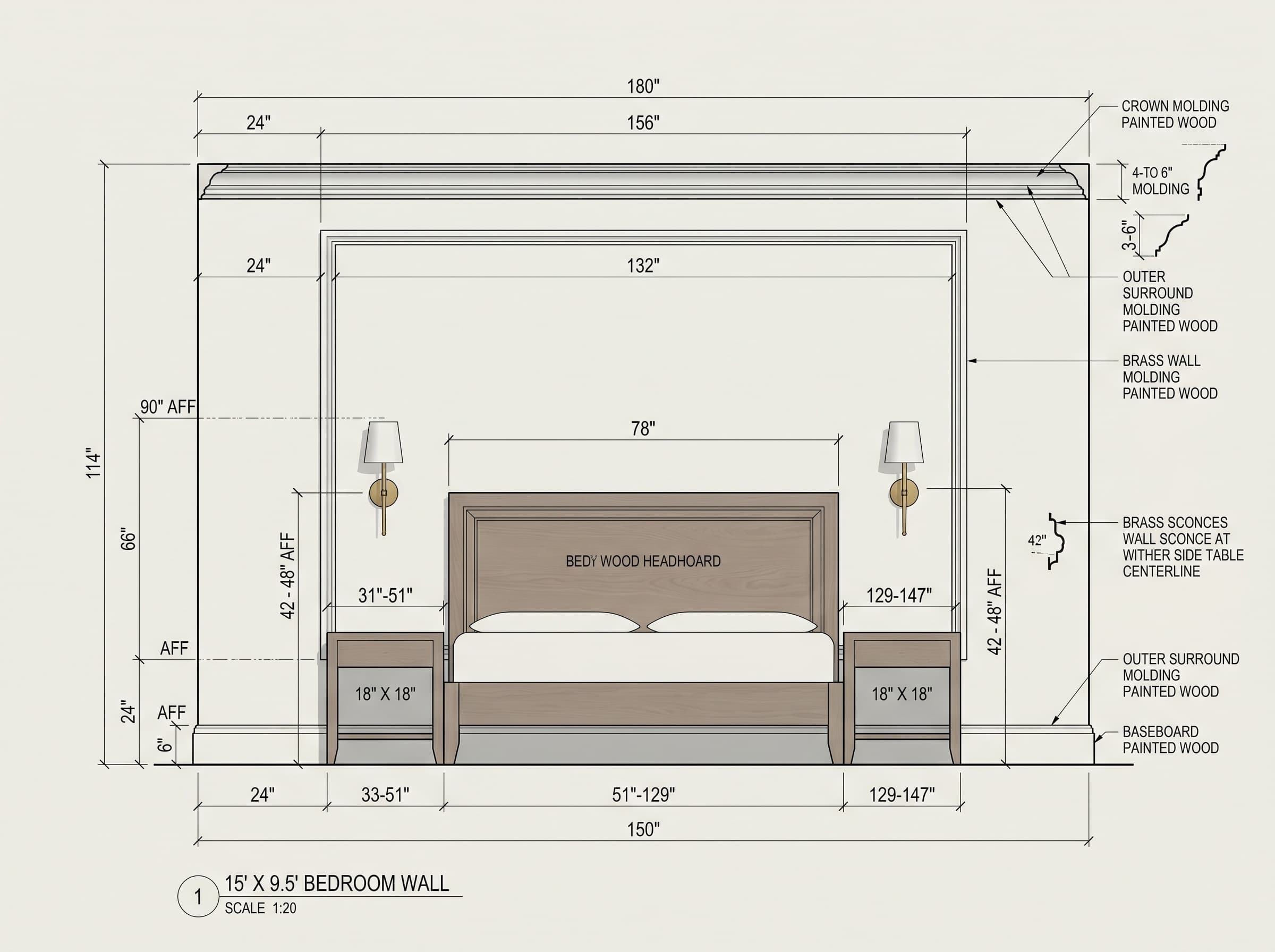 Traditional Indian Bedroom Wall Design