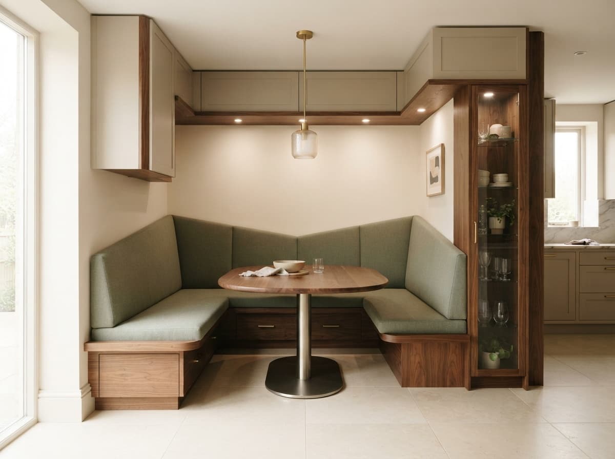 Stylish Built-In Kitchen Dining Alcove