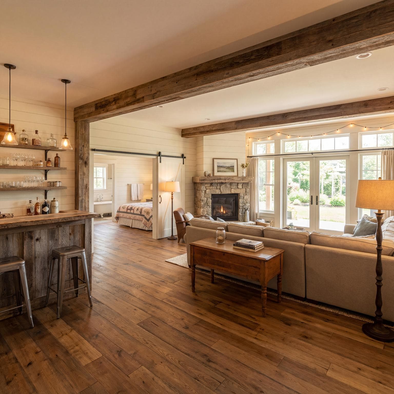 Charming Farmhouse Basement Layout Ideas