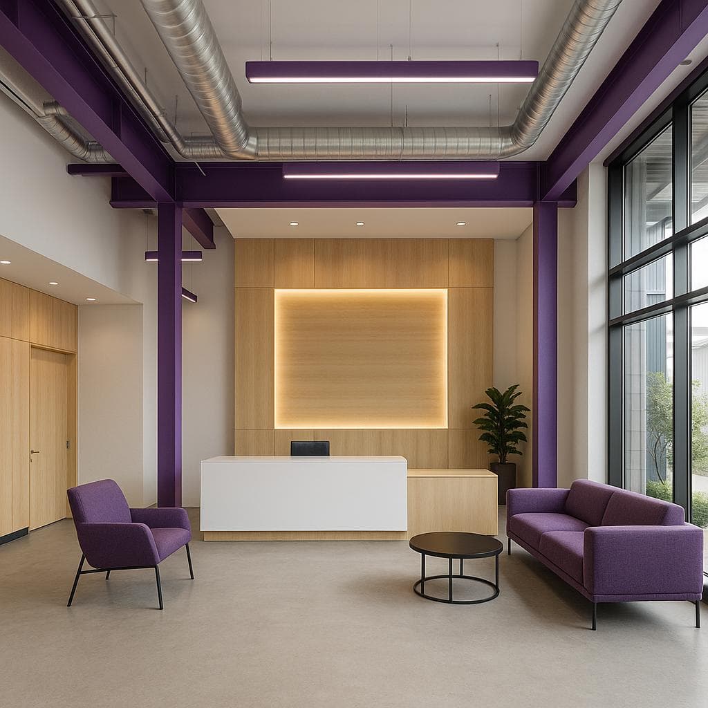 Stylish Industrial Lobby for Manufacturing