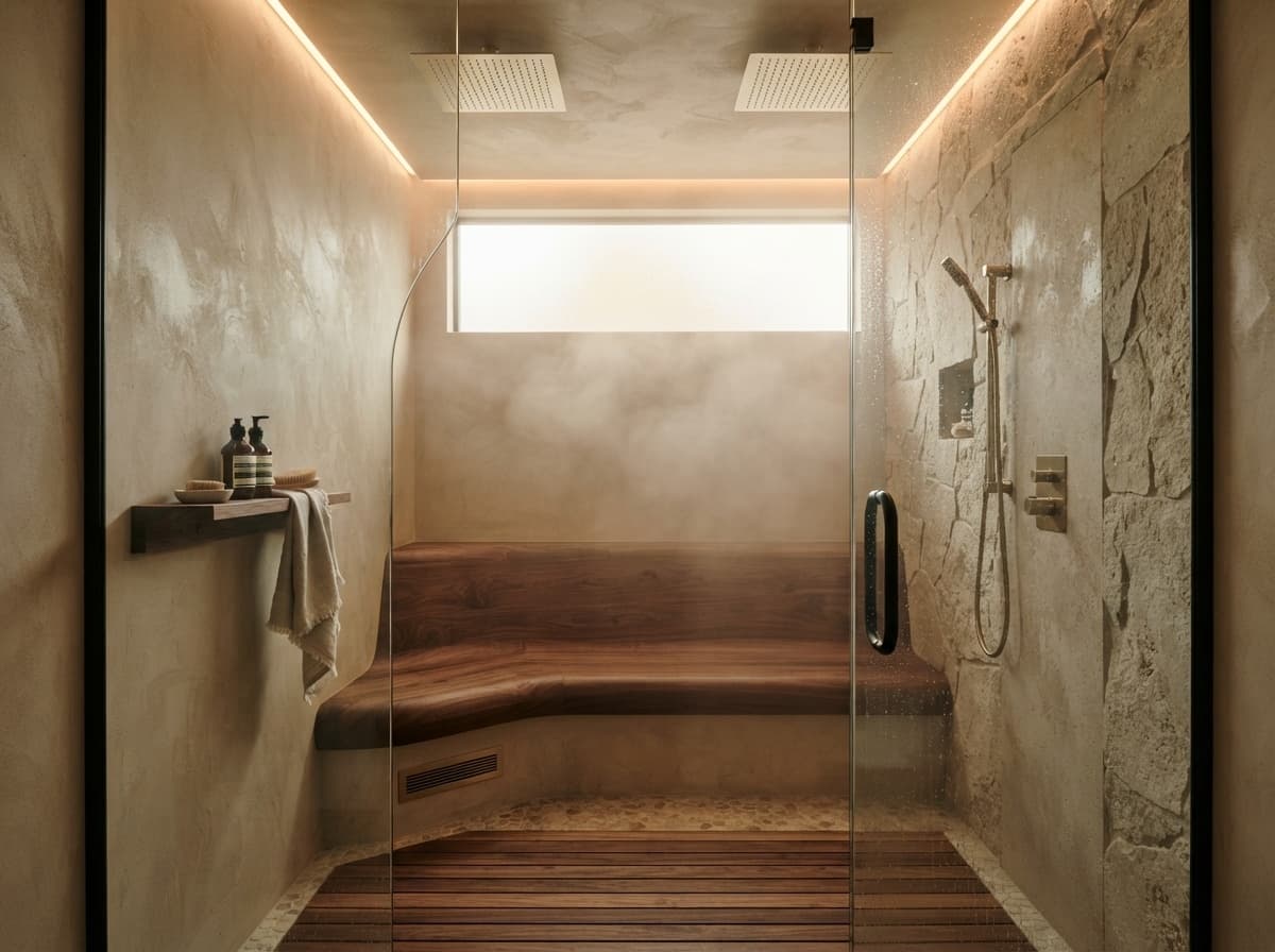Luxurious Organic Modern Steam Shower Concept