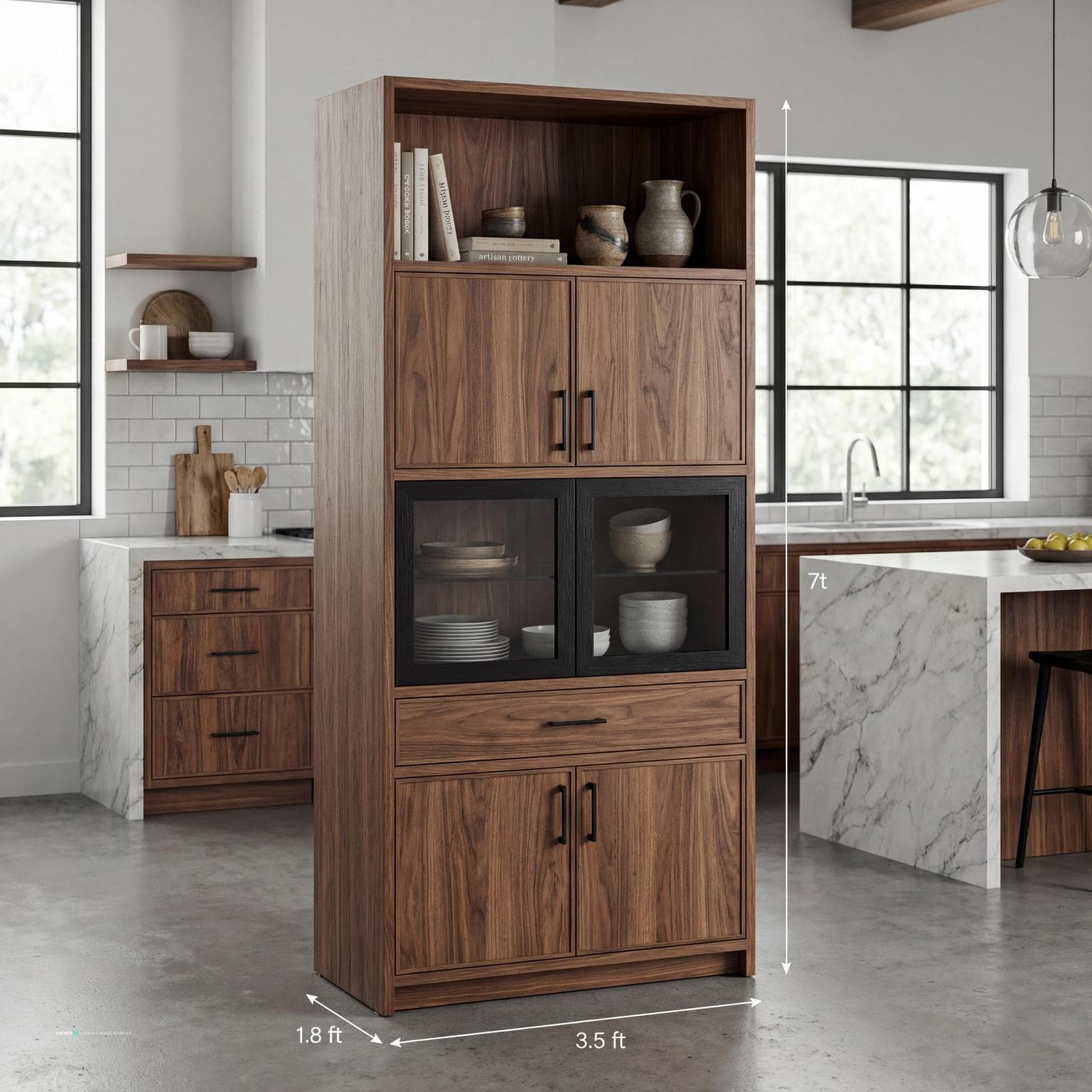 Elegant Kitchen Shelf with Modern Finish