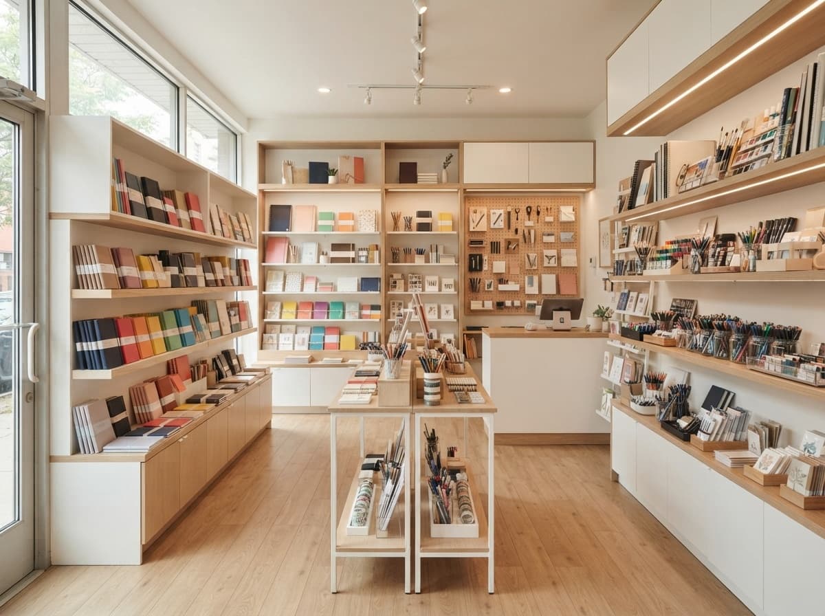 Stylish Stationery Shop Interior Visualization