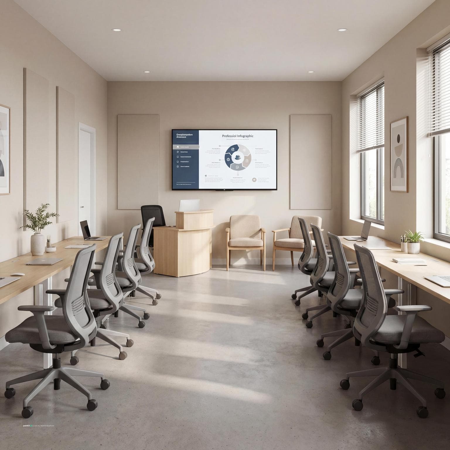 Stylish Office Layout for Productivity