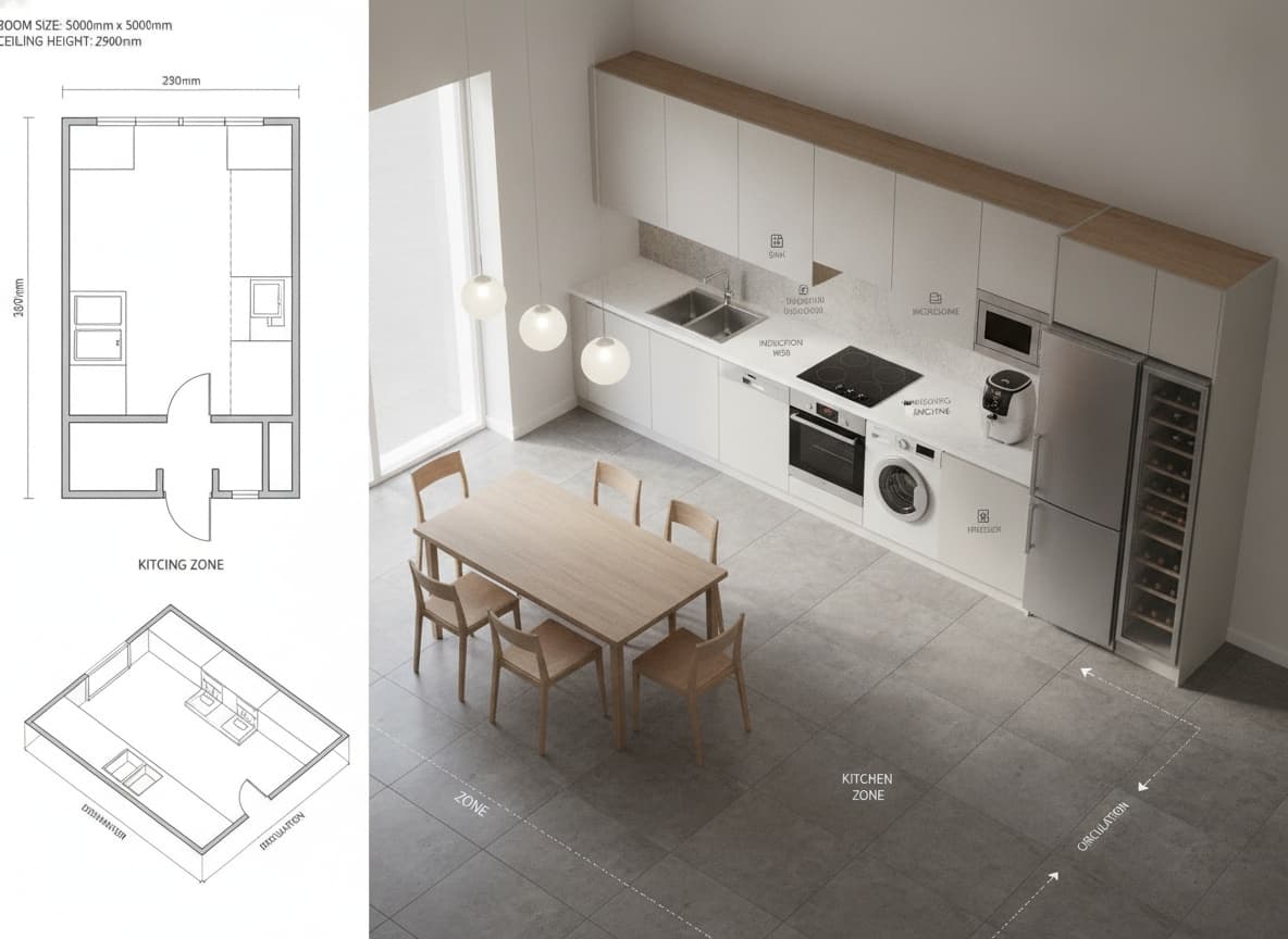 Stylish Kitchen-Diner Architectural Visualization