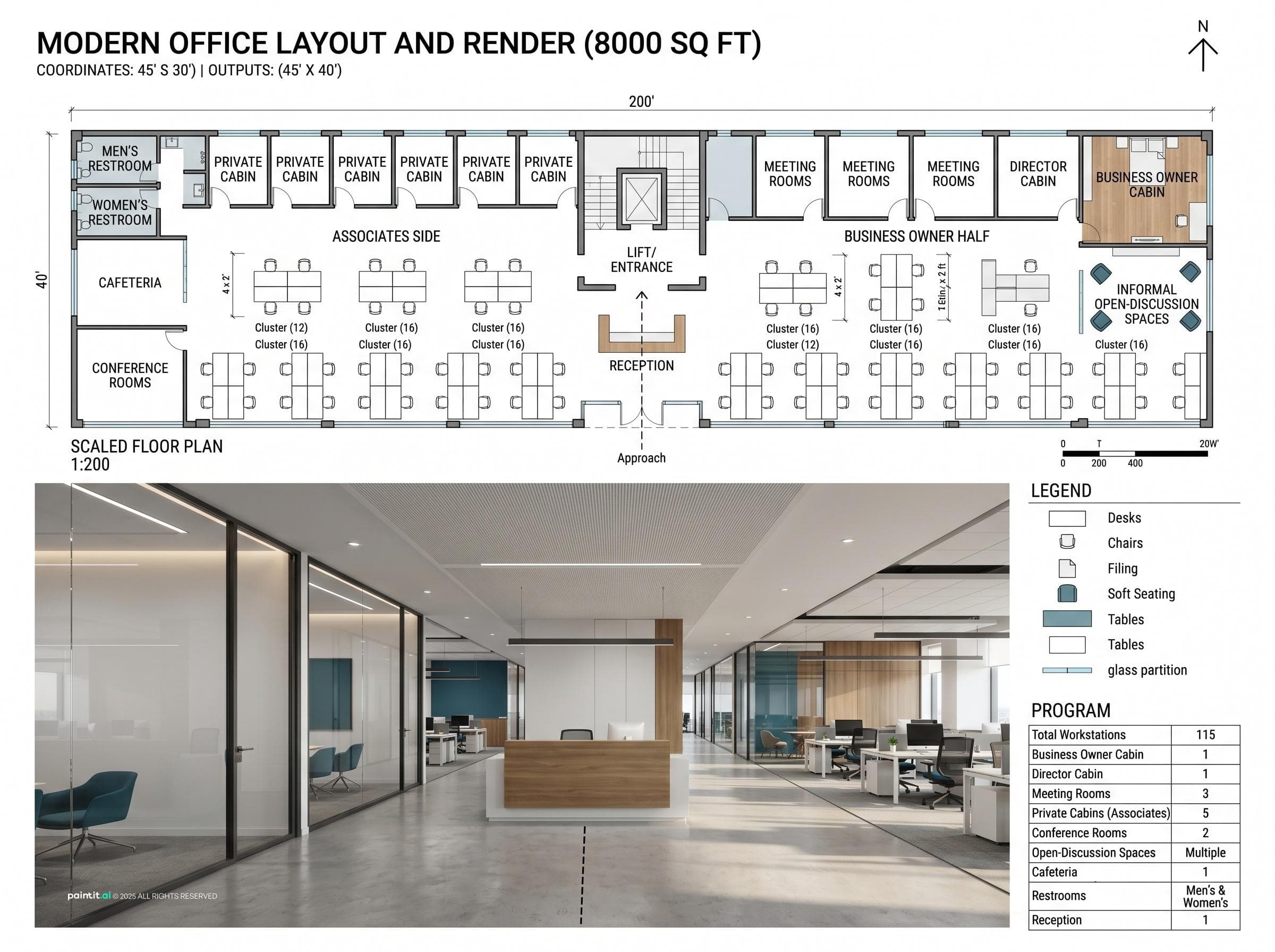 Contemporary Office Layout and Design