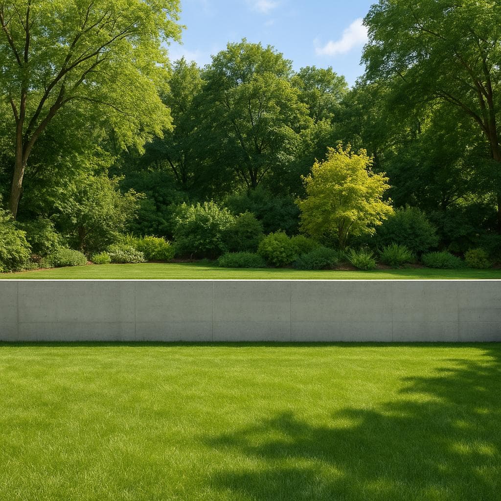 Modern Backyard Design with Retaining Wall