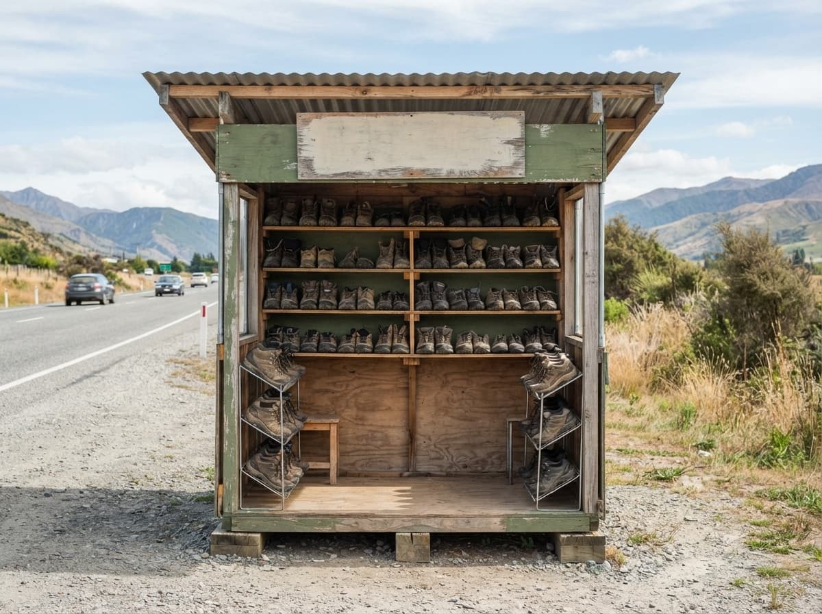 Compact Retail Kiosk for Road Shoes