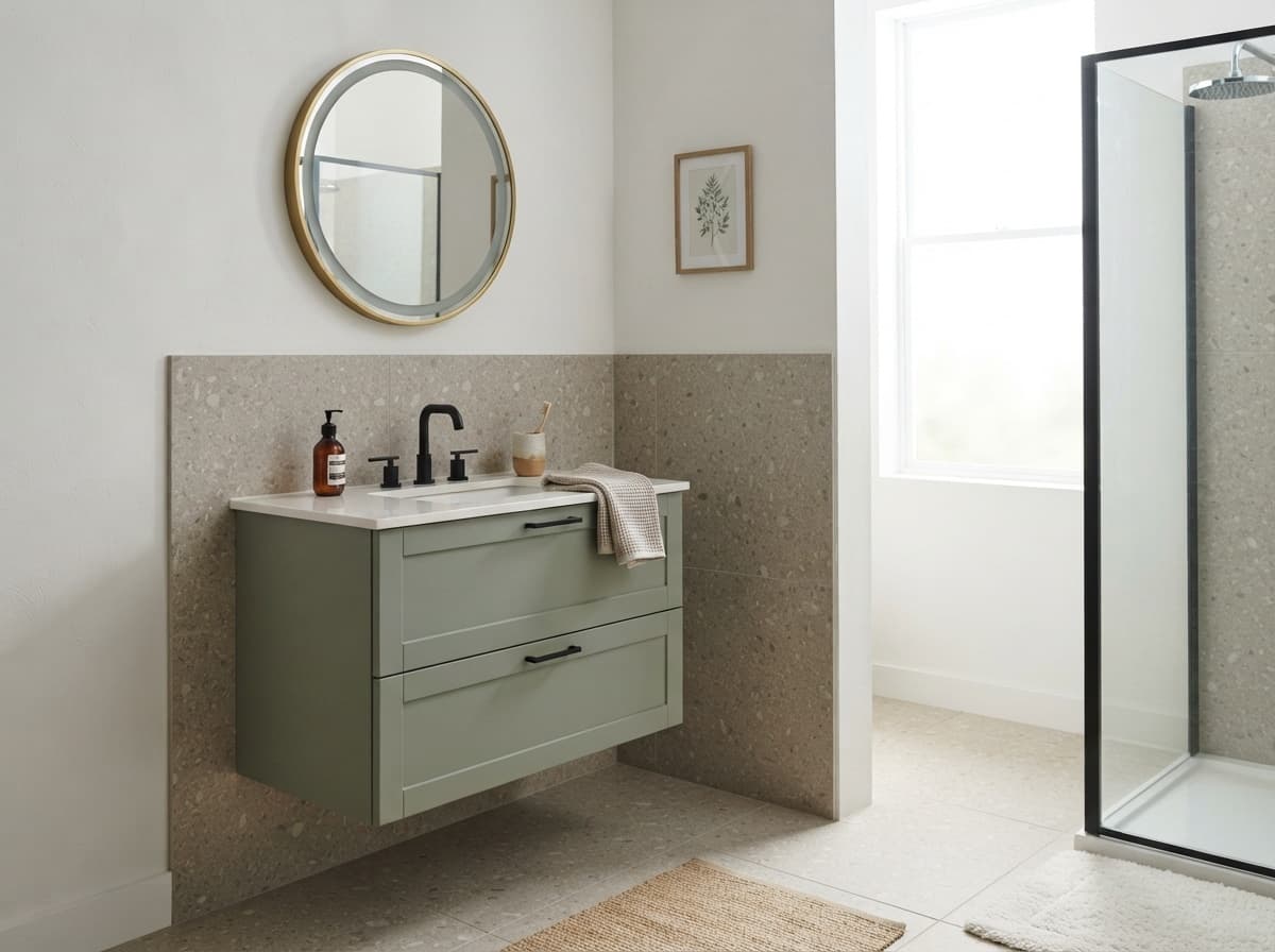 Elegant Sage Green Bathroom Concept