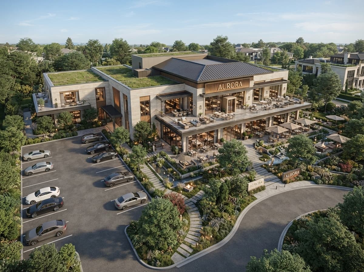 Elegant Restaurant Campus Visualization